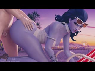 Widowmaker doggystyle; vaginal fucked; naked; big ass; sex in the beach; 3d sex porno hentai; [overwatch]