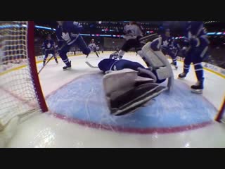 Frederik andersen returns from injury for spectacular sprawling glove save