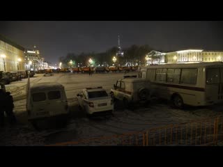 Дворцовую площадь перекрыли