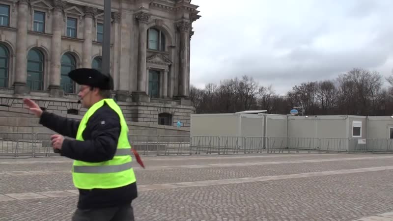 Gilet jaune gelbwesten sammeln sich vor dem regierungssitz reichstag in berlin jeden samstag 14 uhr!