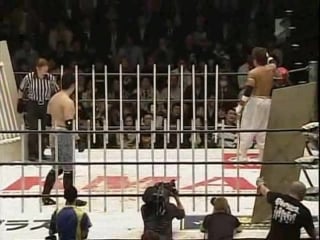 Kankuro hoshino, abdullah kobayashi and ryuji ito vs masashi takeda, isami kodaka and yuko miyamoto