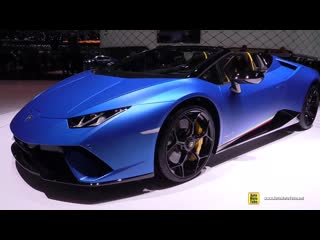 Lamborghini huracan performante spyder exterior interior walkaround 2018 geneva motor show