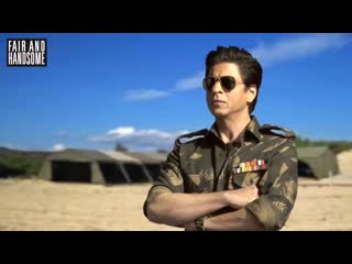 Shah rukh khan returns as a fauji behind the scene for fair and handsome