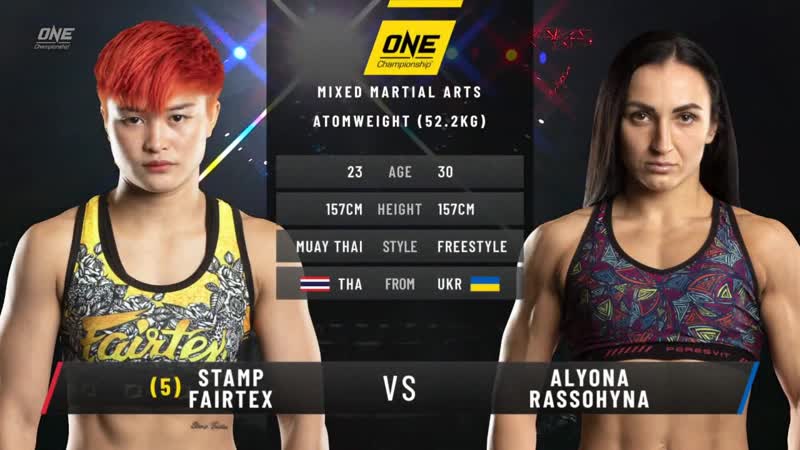 Stamp fairtex vs alyona rassohyna highlights (one championship unbreakable 3)