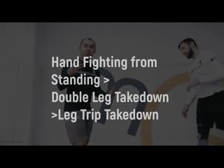 Marcelo garcia hand fighting from standing double leg takedown leg trip takedown