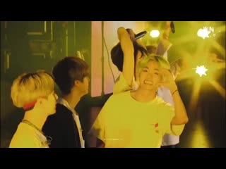 So taehyung actually told jin to look at the camera and complete his heart and jin was trying so hard that it made taehyung smil