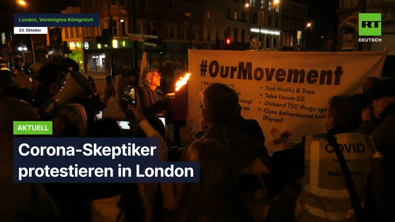 Corona skeptiker protestieren in london