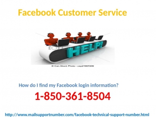 Use the facebook customer service 1 850 361 8504 to enlighten an experience of your fb