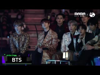 191216 bts at artist zone @ 2019 mama