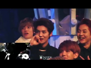 Exo luhans reaction to his own drama,sooo funny! @sbs gayo daejeon (fancam)