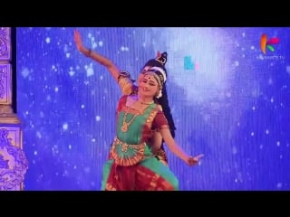 Bharatanatyam lord shiva & shakti come as one in the form of arthanareeswarar