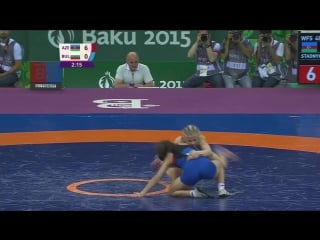 Mariya stadnyk wins the 48kg freestyle gold medal wrestling baku 2015