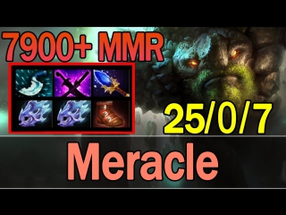 Dota 2 meracle plays tiny 7900+ mmr | ranked match