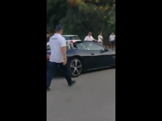 Harry riding his rich af 2018 maserati granturismo sport in black