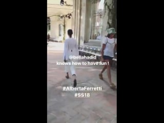 Bella hadid | alberta ferreti backstage