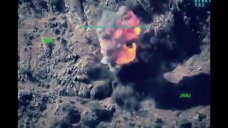 Удар турецких ввс по схрону курдов на севере ирака