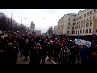 1 марта 2014 года, в донецк прошел масштабный митинг, который послужил началом «русской весны»