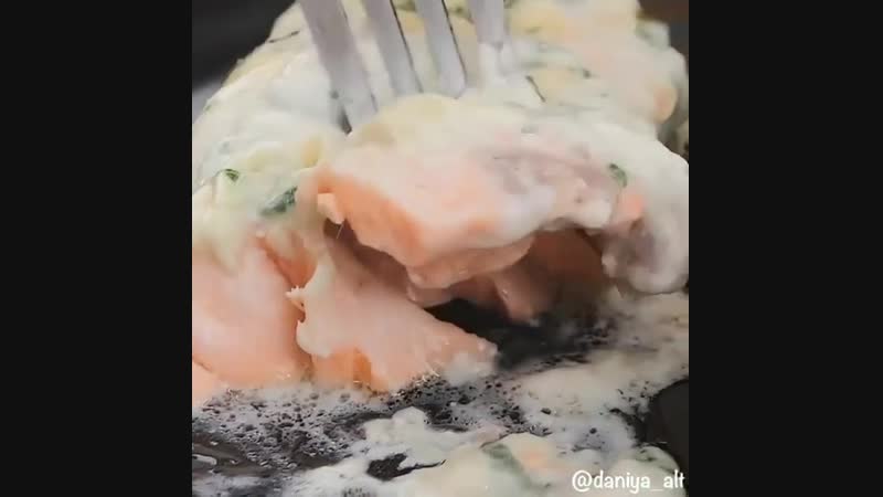 Запечённая семга в слиах