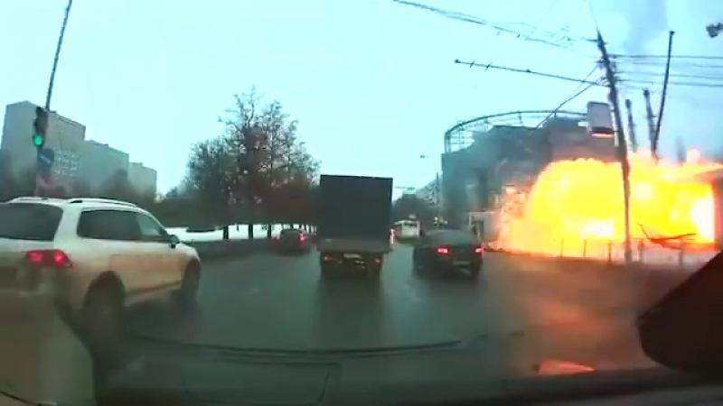 Момент взрыва на коломенской
