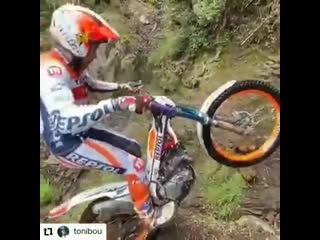 Toni bou worlds number one trials rider