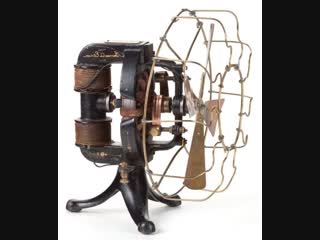 1890s edison battery powered bipolar fan motor