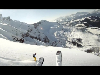 Gopro hd avalanche cliff jump with matthias giraud