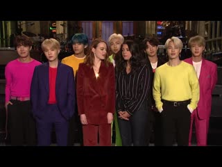 Emma stone hosts the show this week with musical guest @bts twt! btsxsnl mp4