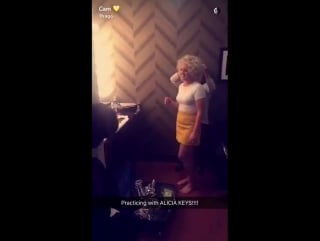 Cam and alicia keys rehearsing "girl crush"