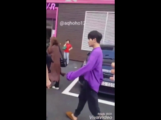 Fancam | 180907 | hoya after press conference @ kbs «dancing high»