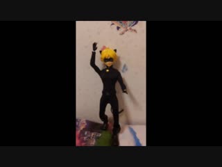 Transformation miraculous ladybug doll adrian in сat noir