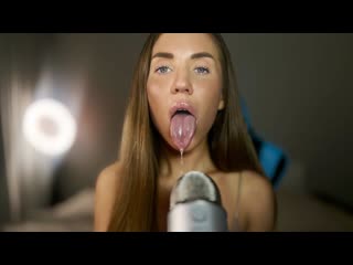 Magic tongue asmr 30 minutes magic mouth sounds | glossy lips, camera fogging and lens licking