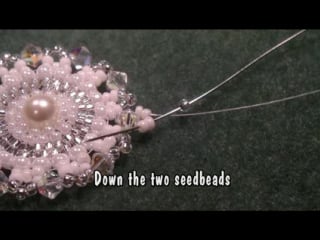 Beading4perfectionists wedding prom queen necklace brick stitch around pearl beading tutorial