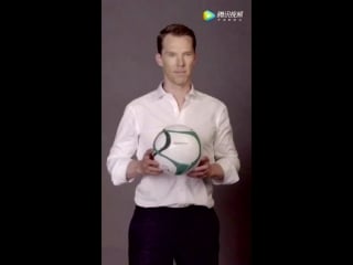 Benedict cumberbatch behind the scenes of a hisense photoshoot