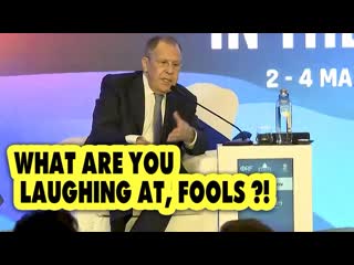 Russian fm lavrov harshly responded to those who started laughing at him during the speech in india