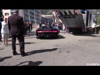 Bugatti chiron getting unloaded in monaco