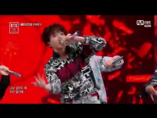 [video] bts fire @ comeback show mnet 180524