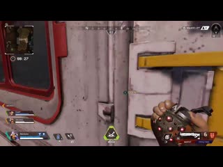 The first use of frag booting in apex legends combat, with relatively mild success