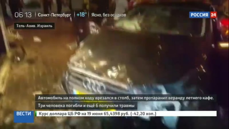 В центре тель авива автомобиль протаранил ресторан, погибли три человека