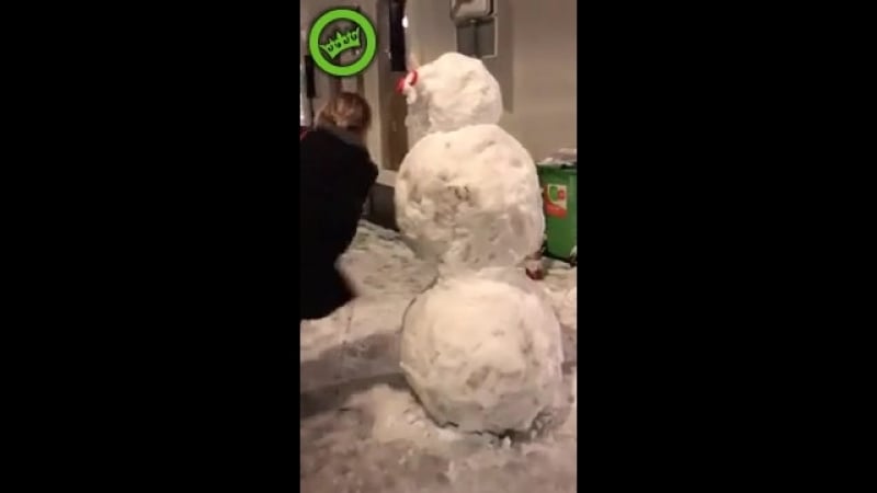 Моментальное наказание от снеговика )))