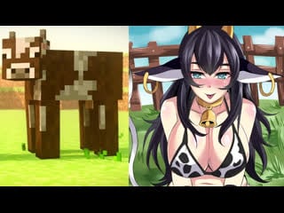 Cow minecraft anime ( корова майнкрафт аниме)