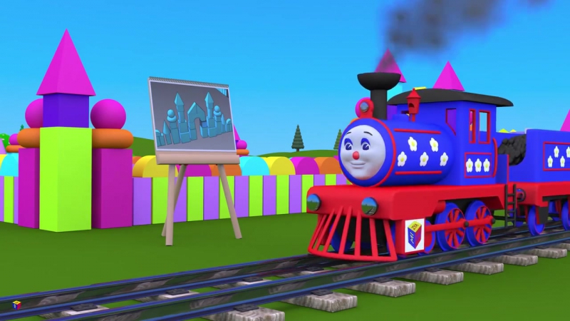 Учим объёмные геометрические фигуры с паровозиком чух чухом часть 2 развивающий мультик для детей