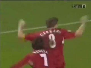 Steven gerrard amazing goal liverpool olympiakos champions league