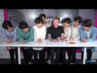 [interview] 180518 bts tries churros, in n out gets la dodgers gear! @