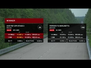 Ferrari f12 berlinetta vs audi rs7 perfomance🔥🔥🔥