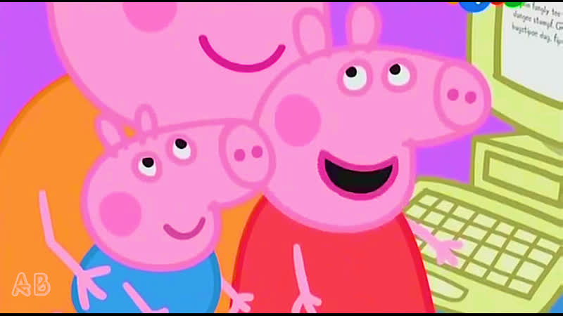 Свинка пеппа джордж, папа свин и пепа играют в компьютерные игры