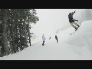 Laax fun kevin bäckström, brandon cocard, and friends