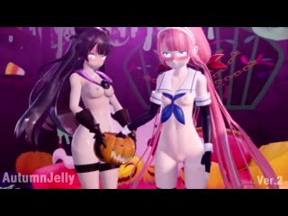 Weird halloween handjob futa mmd