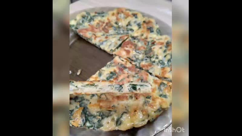 Сырная лепешка с шпинатом