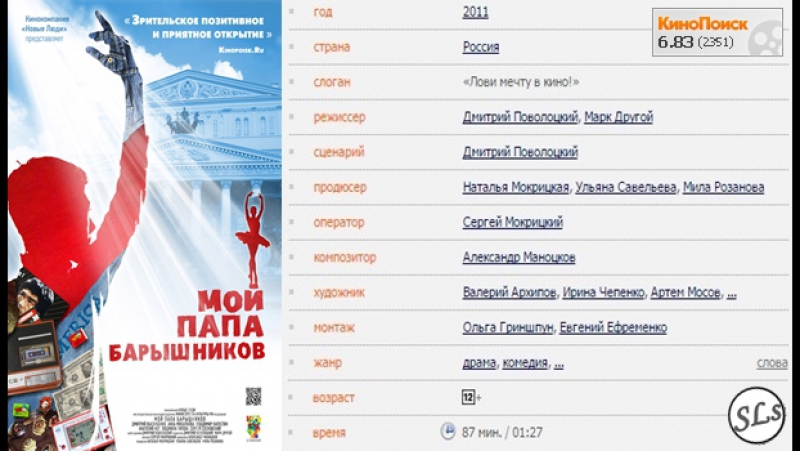 2011 porn video – Sls кино мой папа барышников (2011)