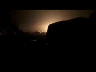 Images claimed to show the moment when what was said russian warplanes blew up a turkish position